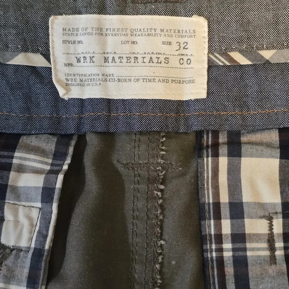 WRK Materials Co. Plaid Cargo Shorts - Picture 3 of 4